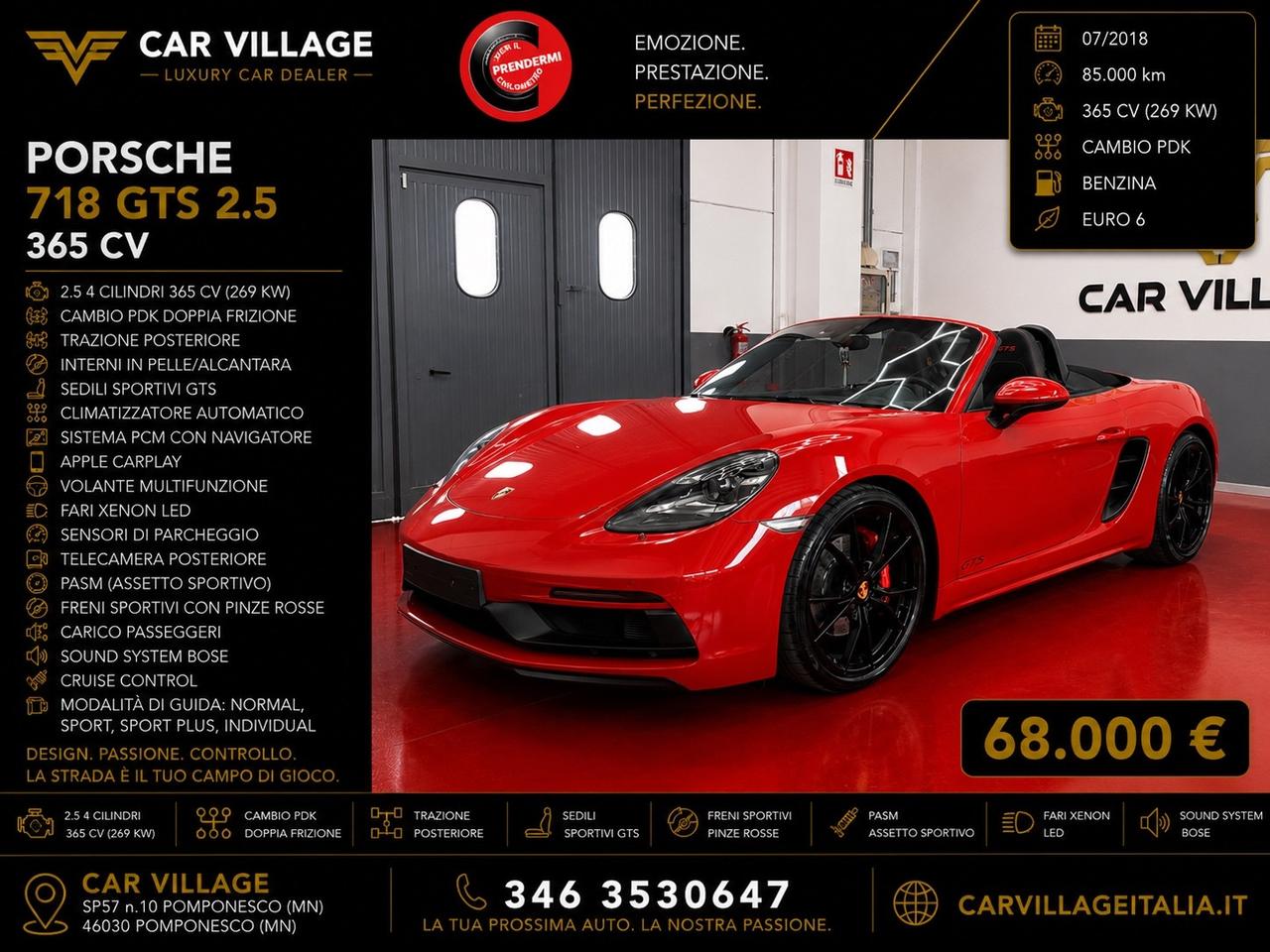 Porsche 718 Spyder Boxster 2.5 GTS
