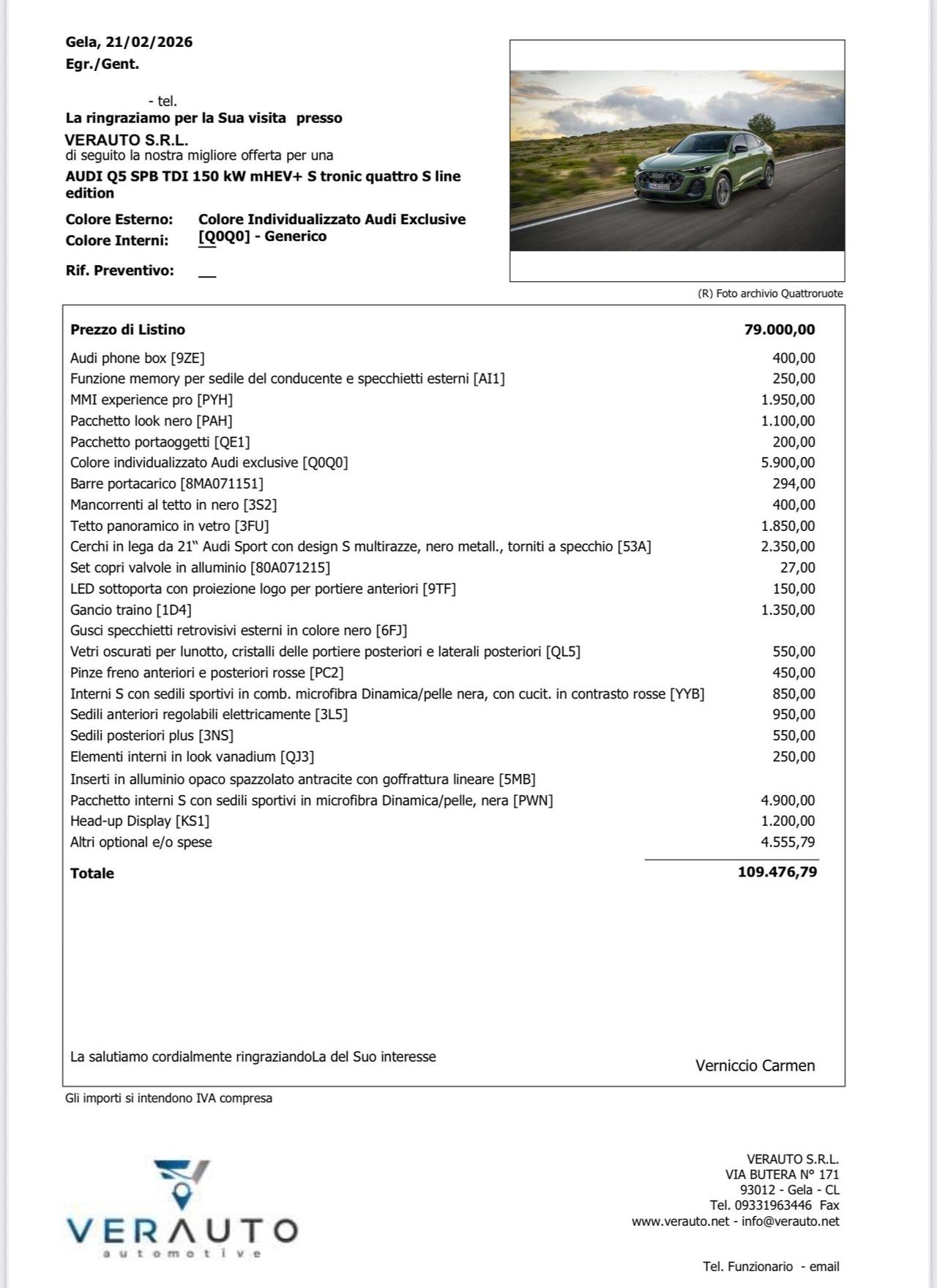 Audi Q5 SPB TDI 150 kW mHEV+ S tronic quattro line edition possibilità noleggio no scoring