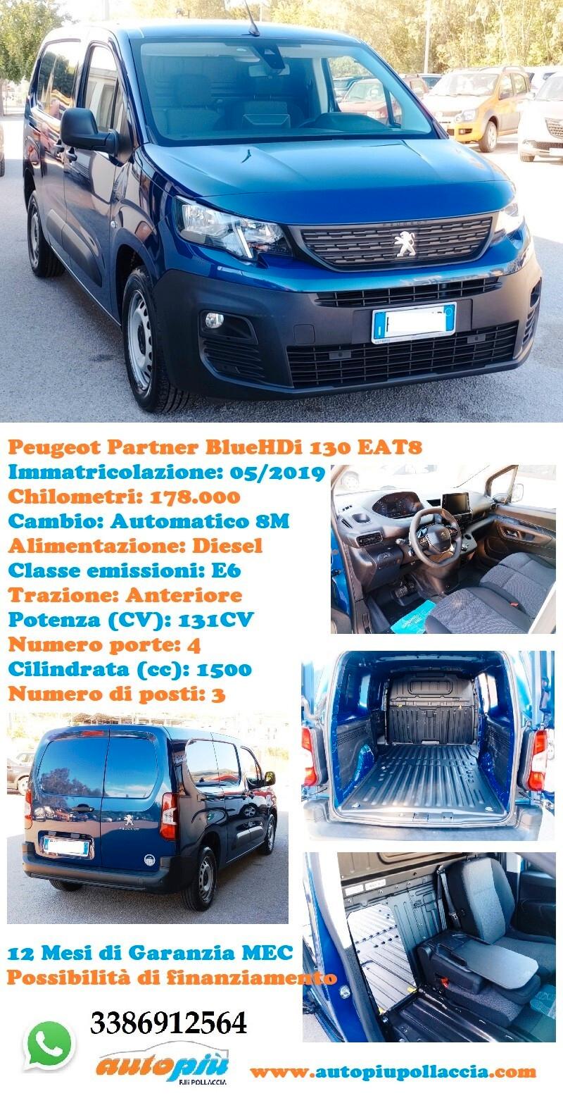 Peugeot Partner BlueHDi 130 EAT8 Automatico