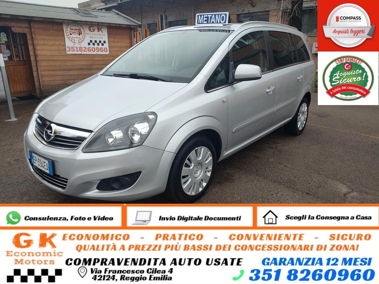 Opel Zafira 1.6 16V ecoM 150CV Turbo One, 7 POSTI, GARANZIA L.12 MESI