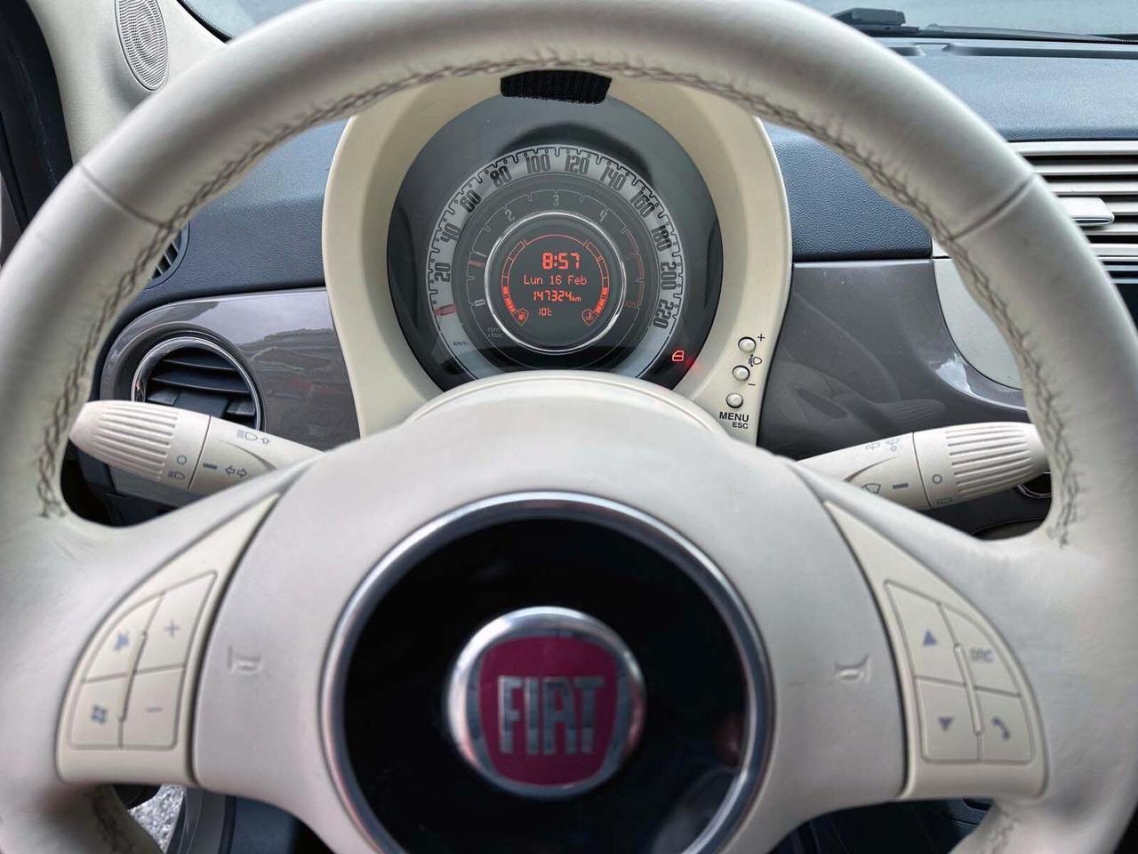 FIAT 500 1.3 MULTIJET DIESEL – TETTO PANORAMICO – PELLE ROSSA