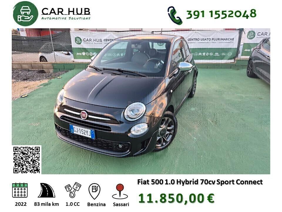 Fiat 500 1.0 Hybrid Sport Connect 70 cv Estensione Garanzia 7 anni