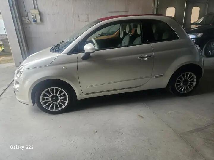FIAT 500C 1.2 Lounge | Solo 63.000 km | Bianco Perla & Capote Rossa