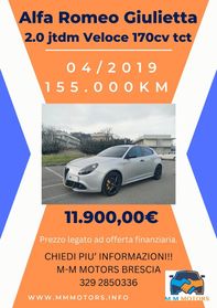 ALFA ROMEO Giulietta 2.0 jtdm Veloce 170cv tct