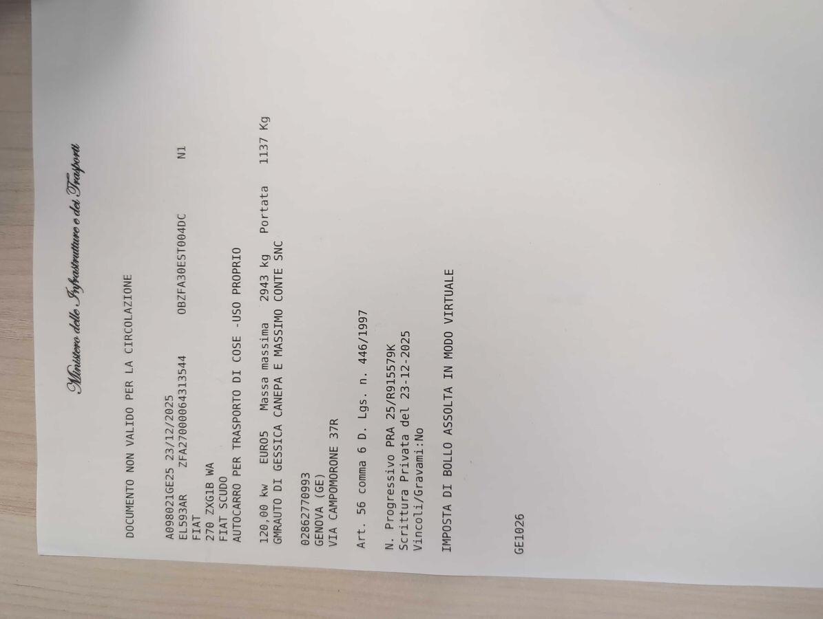 Fiat Scudo 2.0 MJT/165 DPF PC-TN Furgone 12q. SX