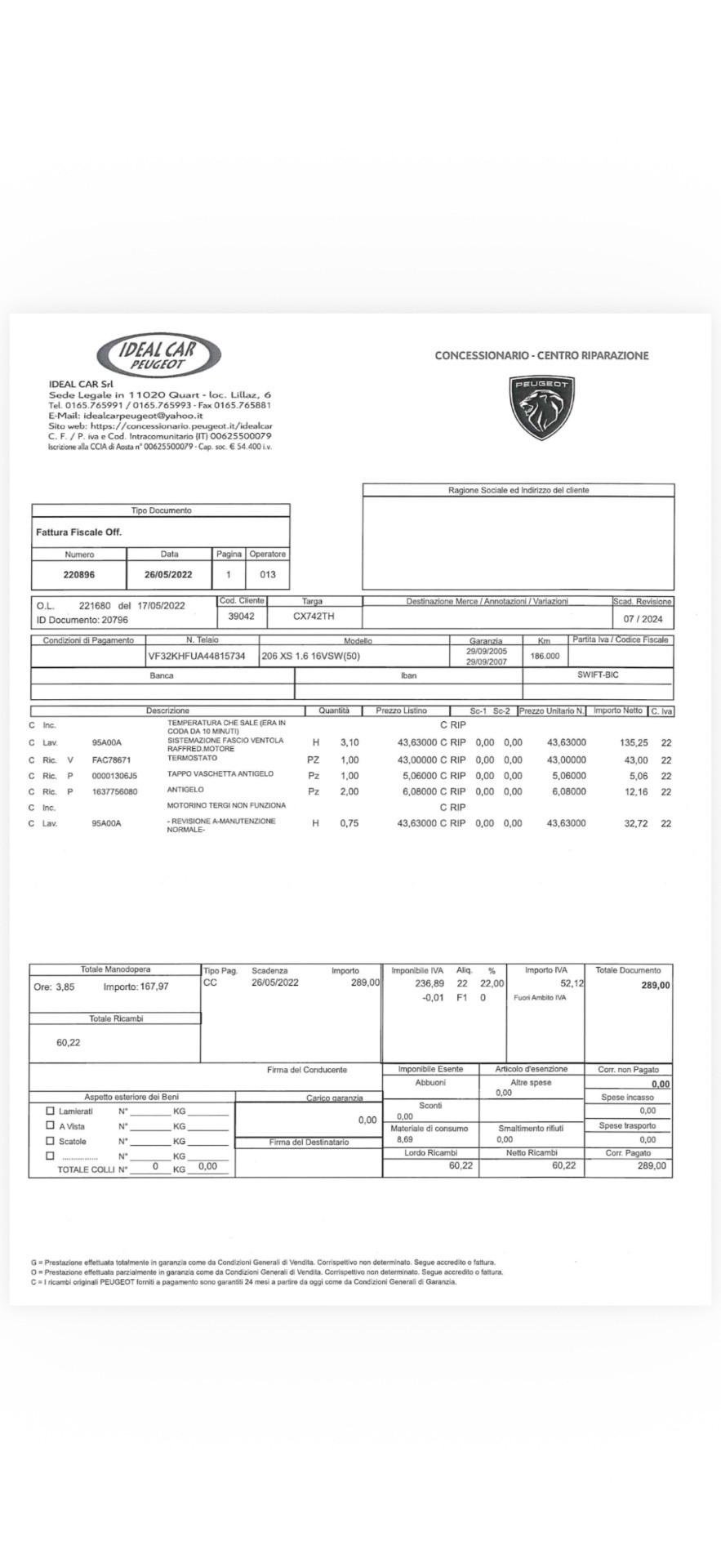Peugeot 206 1.6 16V 5p. XS Line