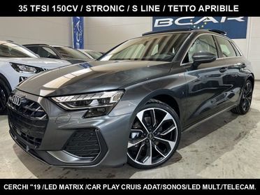 AUDI A3 SPB 35 TFSI Stronic S line "19 Sline/TETTO/MATRIX