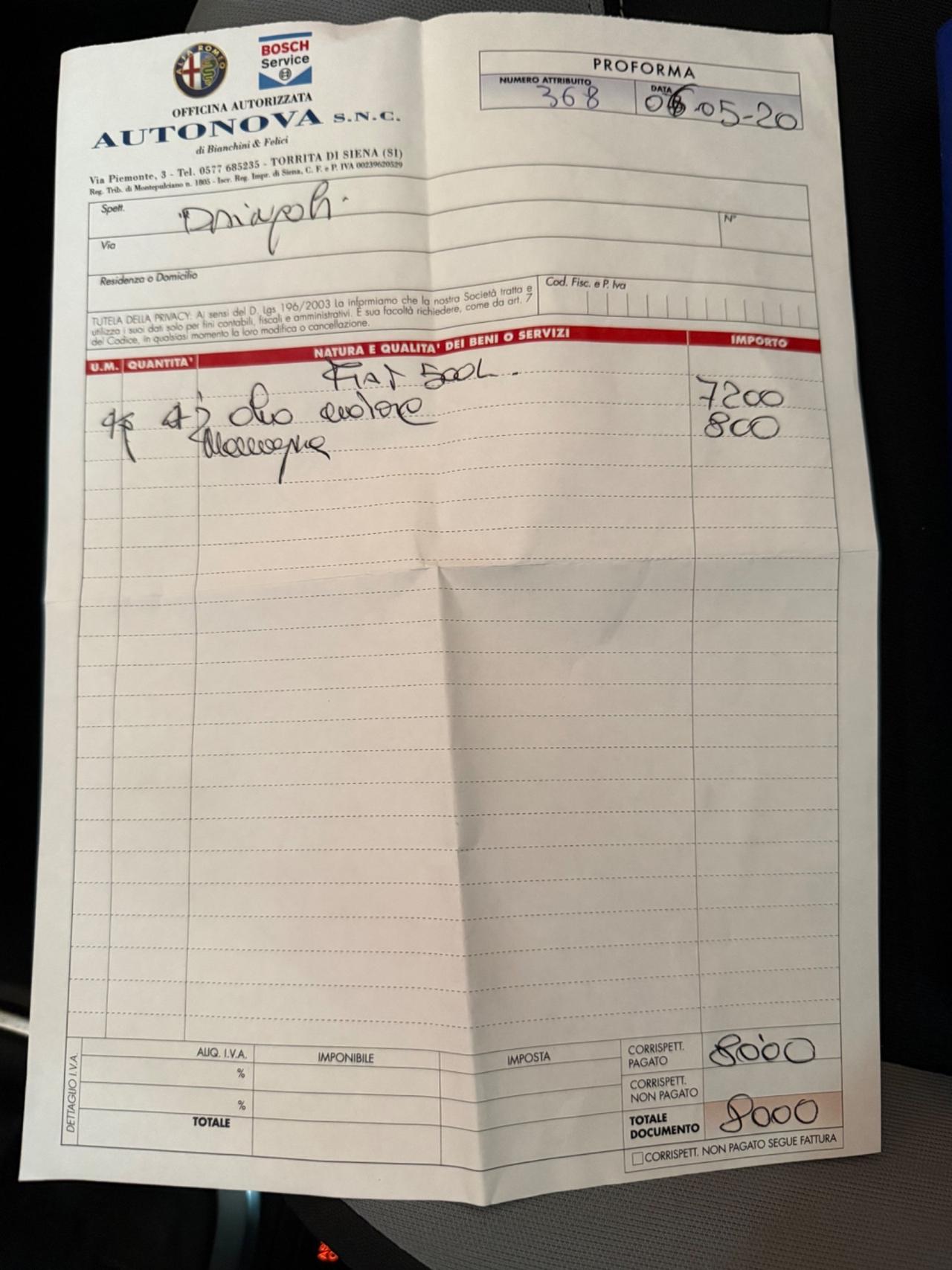 Fiat 500L 1.3 Diesel - Neopatentati