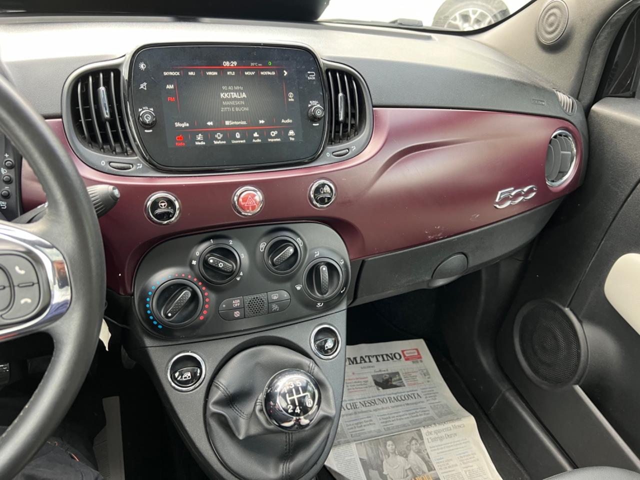 Fiat 500 1.2 Lounge TFT r16 interni in pelle