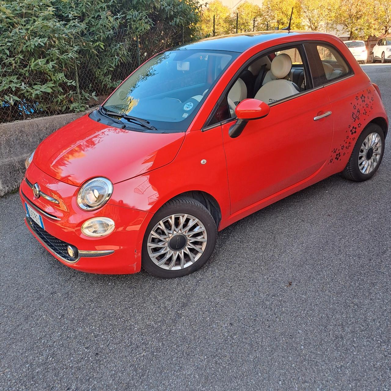 Fiat 500 color CORALLO - Tetto panoramico