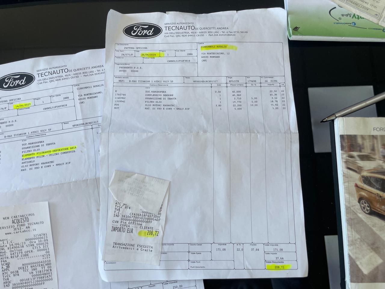 Ford B-Max 1.6 TDCi 95 CV Titanium FULL OPTIONAL - TAGLIANDI CASA MADRE