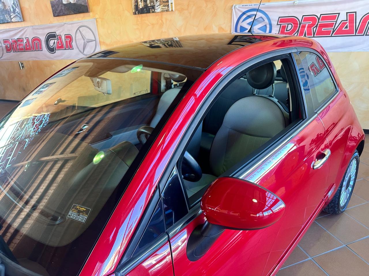 Fiat 500 1.2 Lounge tetto panoramico rossa 93.000km