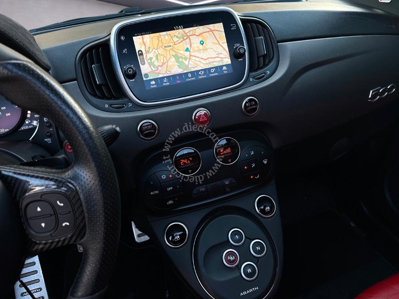 Abarth 595 1.4 Turbo T-Jet 180 CV MTA Competizione TETTO XENO PDC AUDIO BEATZ ANTIFURTO PELLE TAGLIANDI UFFICIALI
