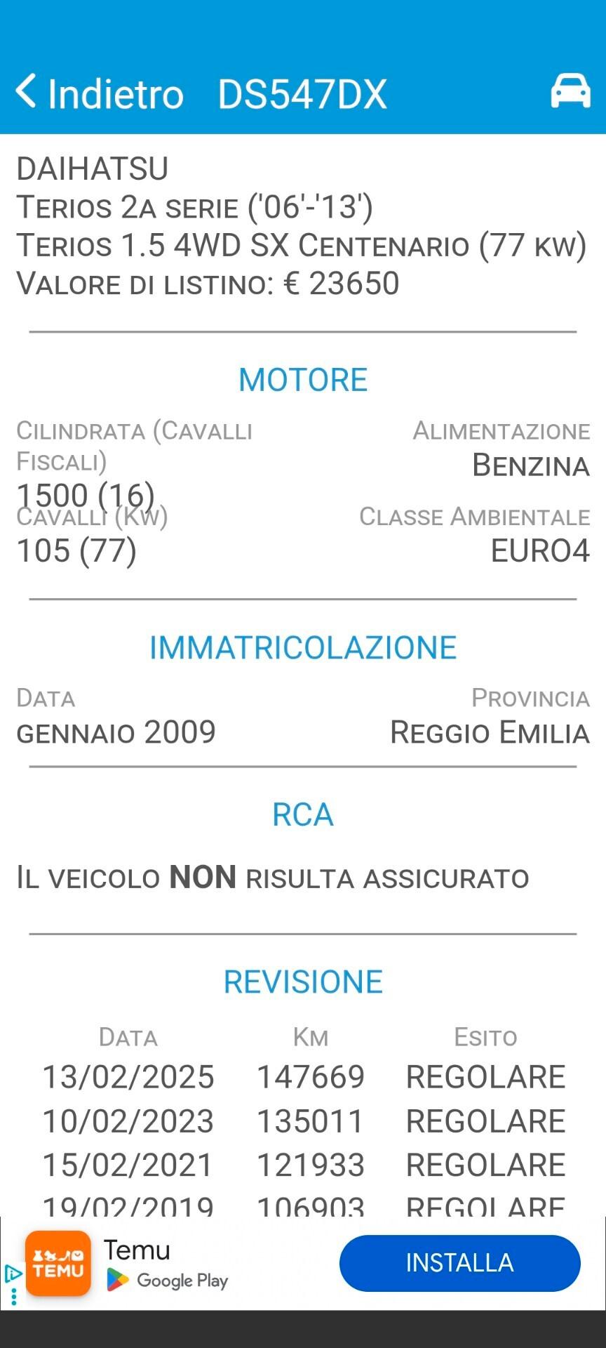 Daihatsu Terios 1.5 4WD Hiro A/T