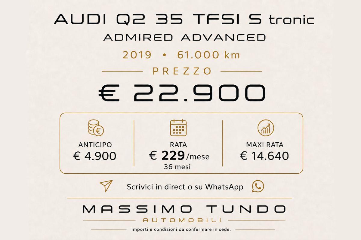 AUDI Q2 35 TFSI S tronic Admired Advanced