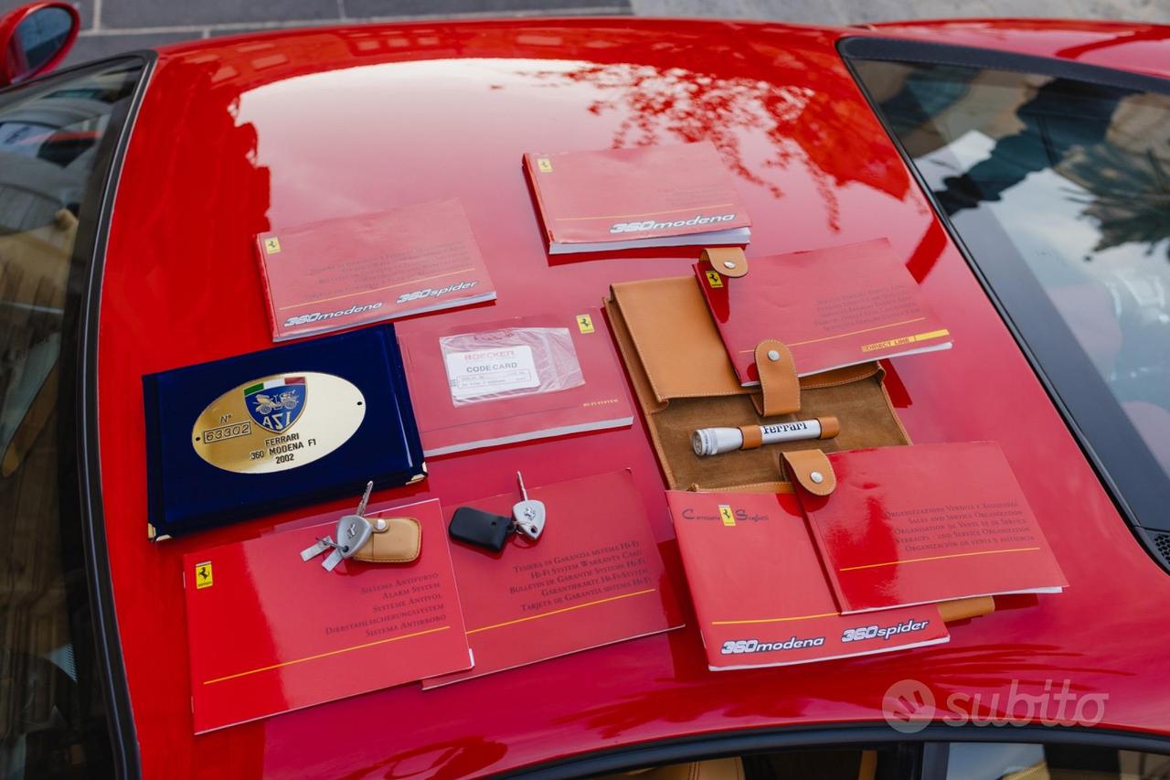 Ferrari 360 Modena F1 Italiana targa ORO 22.000km