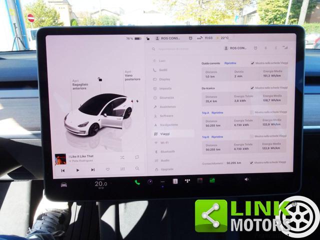 TESLA Model 3 NV35 RWD Premium*UNICO PROPRIETARIO*