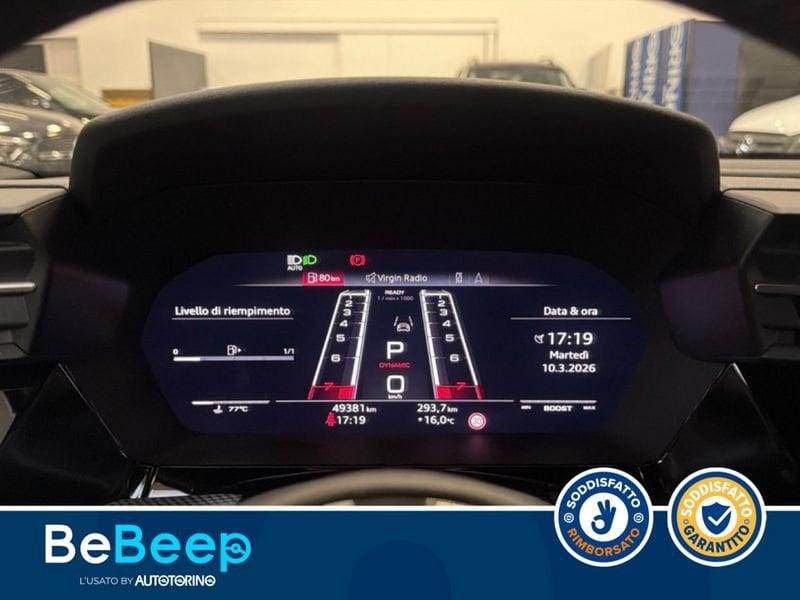 Audi A3 RS3 SPORTBACK 2.5 TFSI QUATTRO S-TRONIC