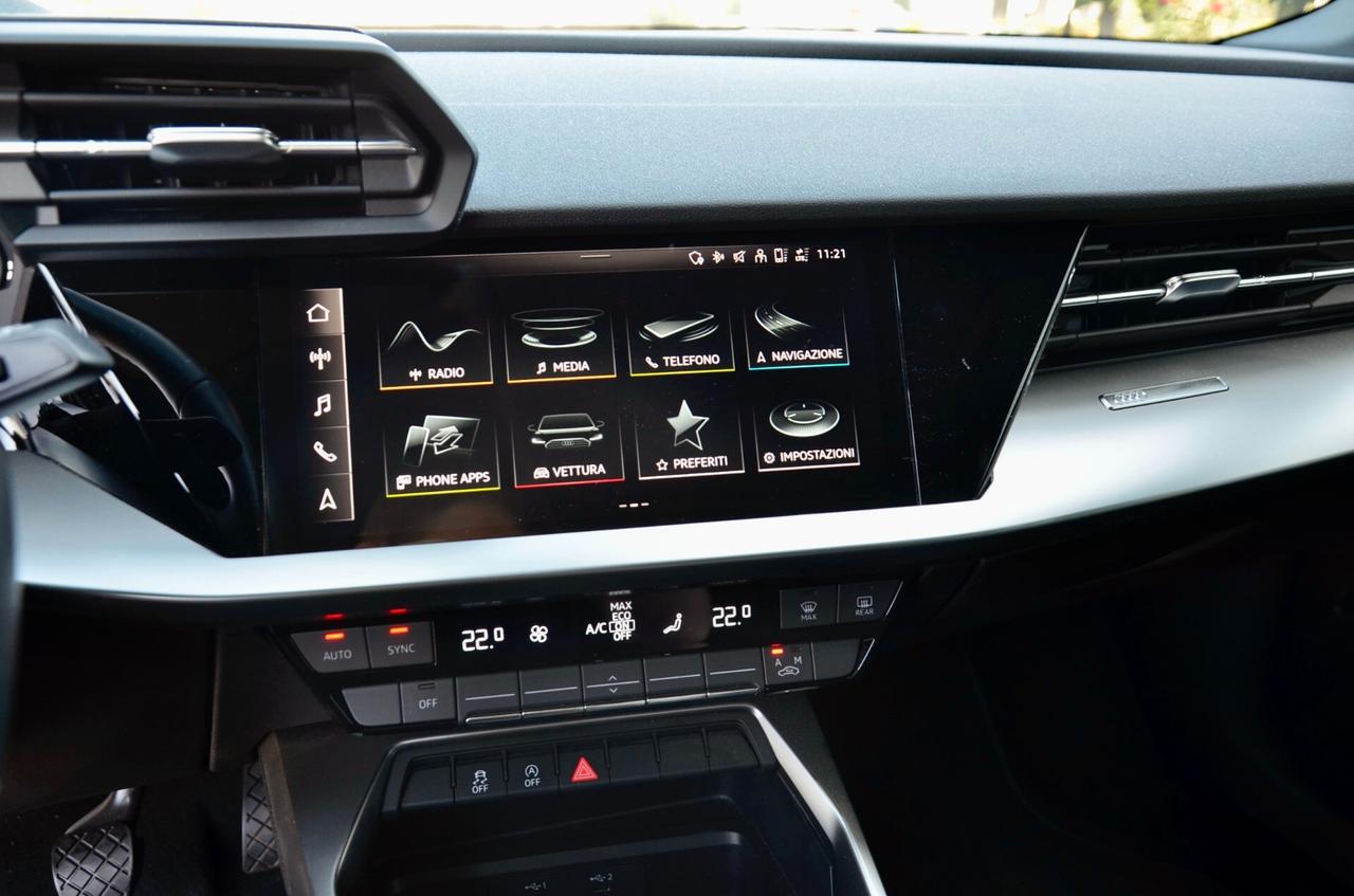 AUDI A3 SPORTBACK 35 1.5 TFSI BUSINESS 150cv MANUALE, PARI AL NUOVO, UNICOPROPRIETARIO, IVA ESPOSTA, SERVICE AUDI, UFF ITALIANA, BOLLO 6/27, PERMUTE