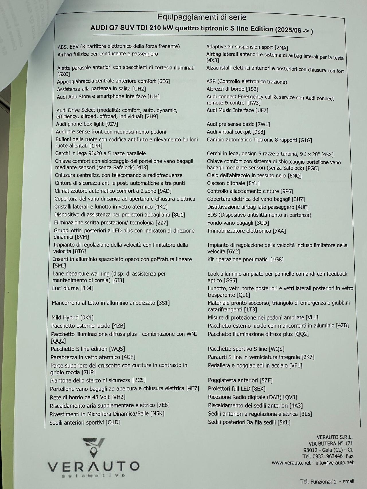 Audi Q7 3.0 tdi Sline possibilità noleggio no scoring