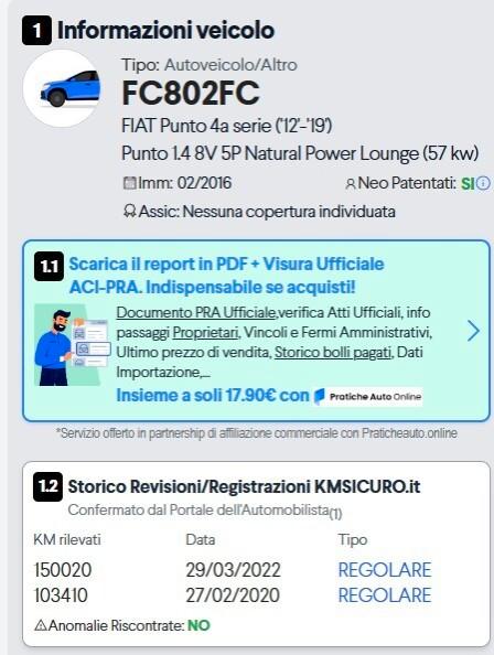 Fiat Punto 1.4 8V 5 porte Natural Power Lounge