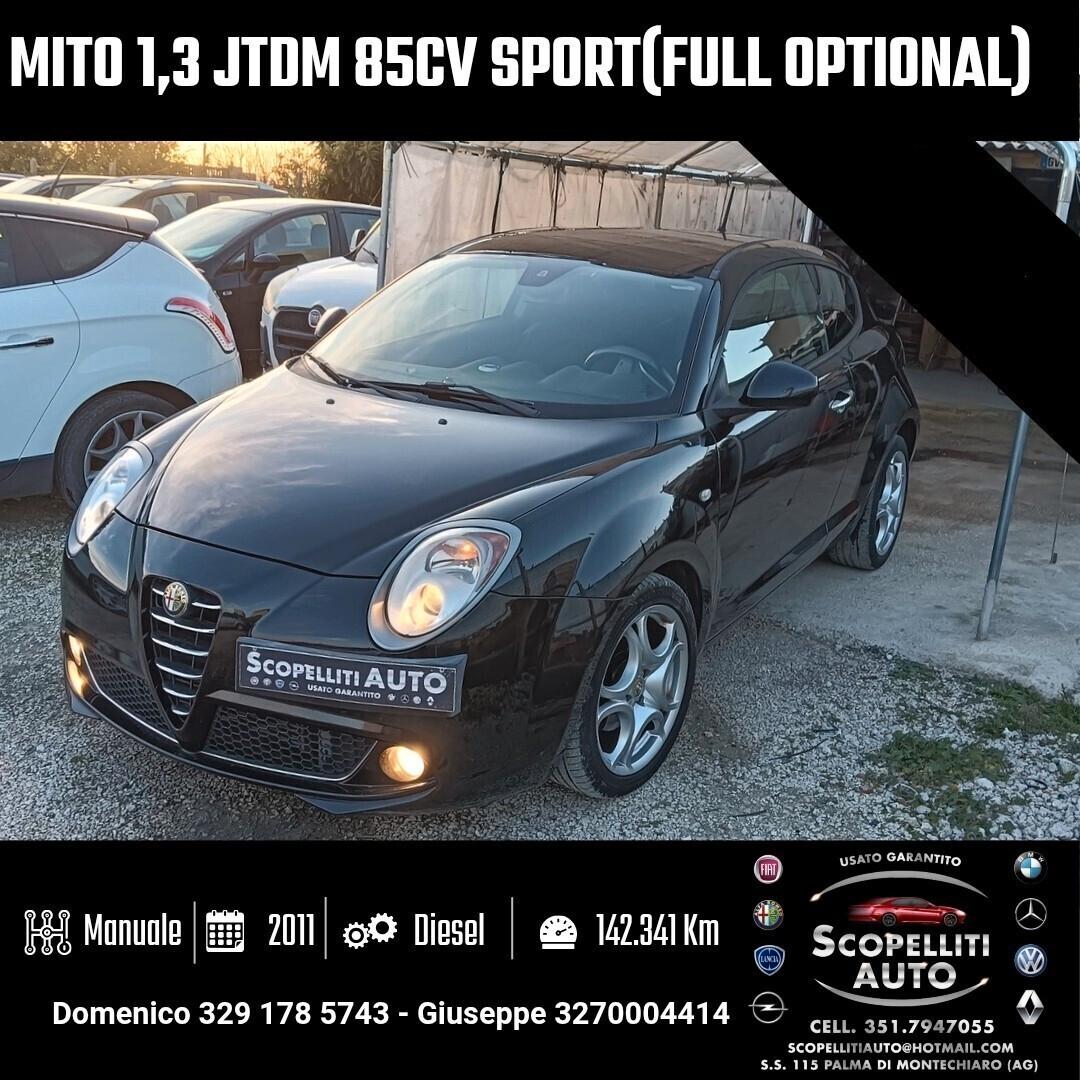 Alfa Romeo MiTo 1,3 JTDm 85cv Sport !Full Optional!
