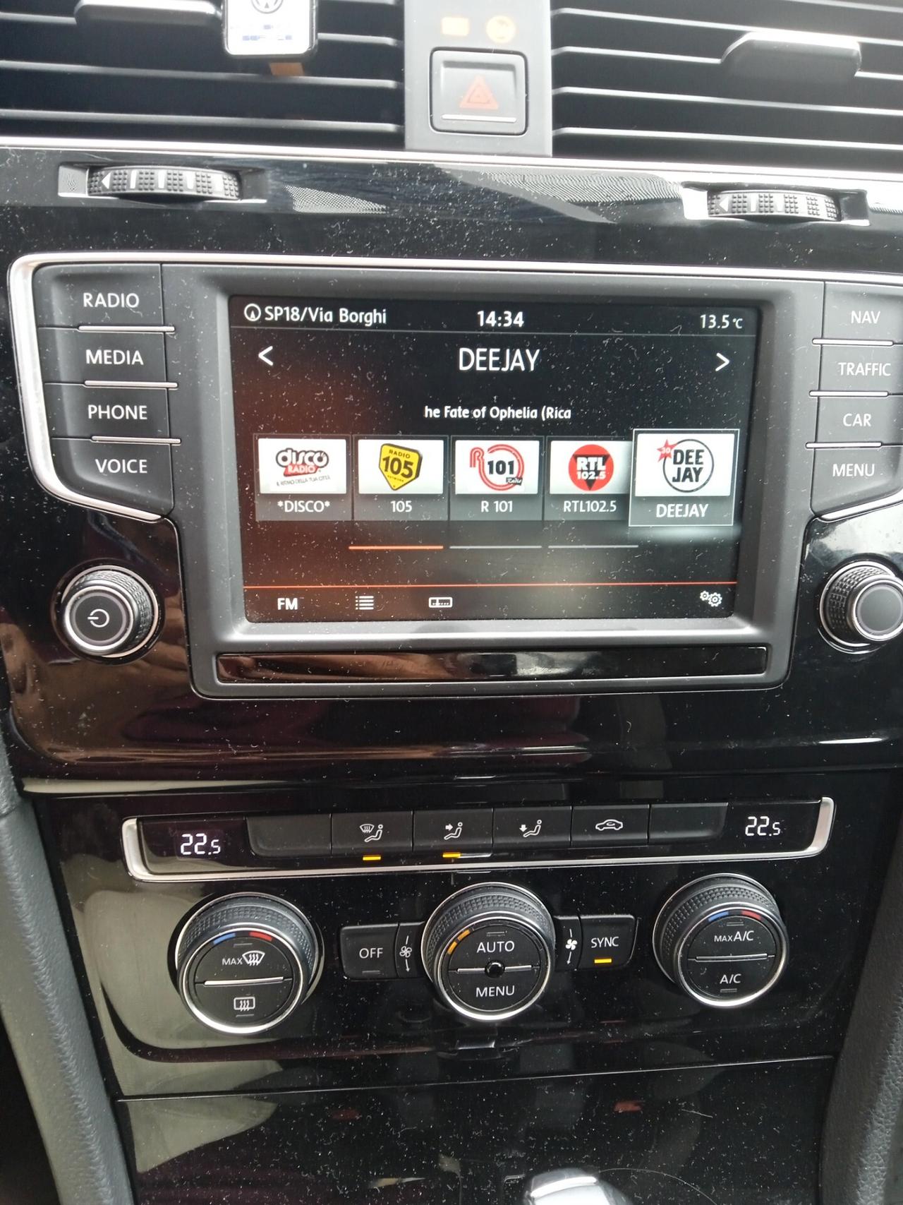 Volkswagen Golf TSI HIHGLINE 17" SENS PARK DOPPI NAVY CRUISE CONTROL SEDILI SPORTIVI IN ALCANTARA