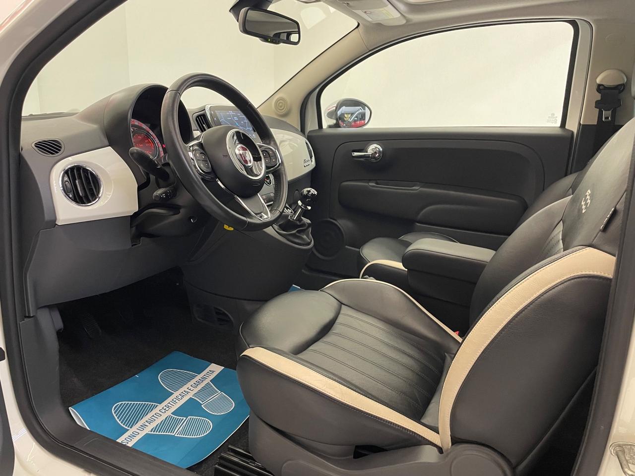 Fiat 500 1.2 Lounge 69CV*Tetto*Pelle*Navi