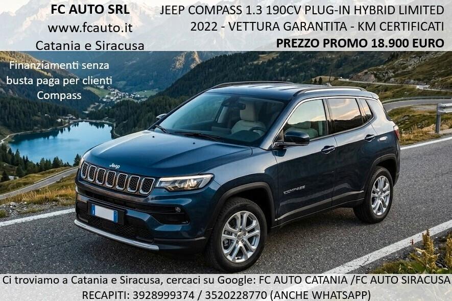 Jeep Compass 1.3 190CV PHEV LIMITED 2022 - PARI AL NUOVO
