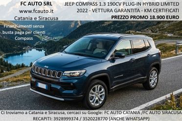 Jeep Compass 1.3 190CV PHEV LIMITED 2022 - PARI AL NUOVO