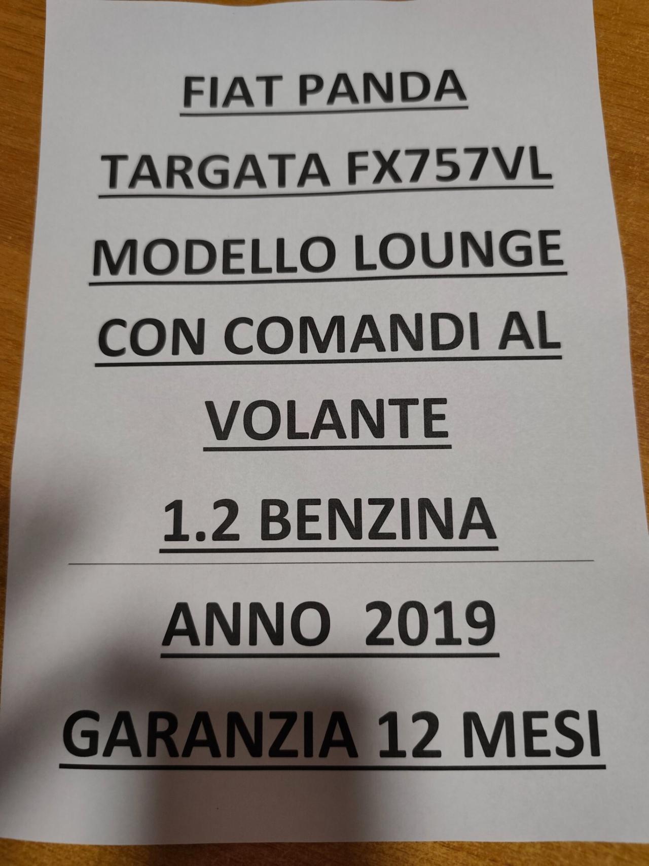 Fiat Panda 1.2 BENZINA GARANZIA 12 MESI