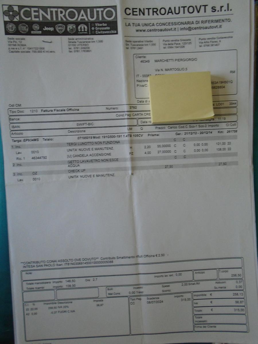 Giulietta 1.4 TB '2012 LAVORI E REVIS. CERTIFICATI