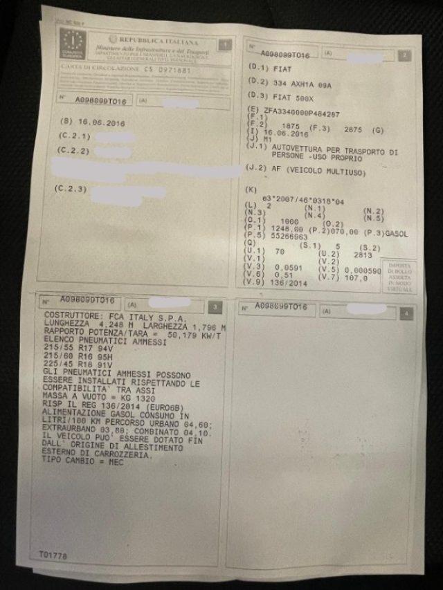 FIAT 500X 1.3 MultiJet 95 CV Pop Star