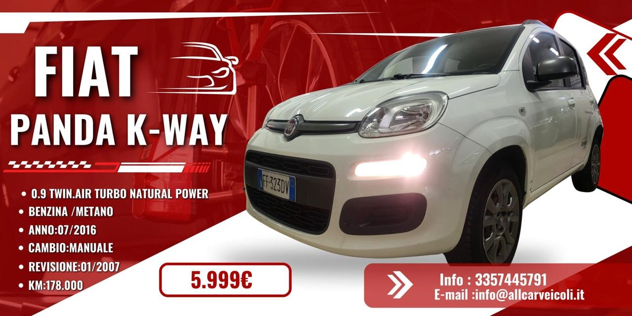 Fiat Panda 0.9 TwinAir Turbo Natural Power K-way