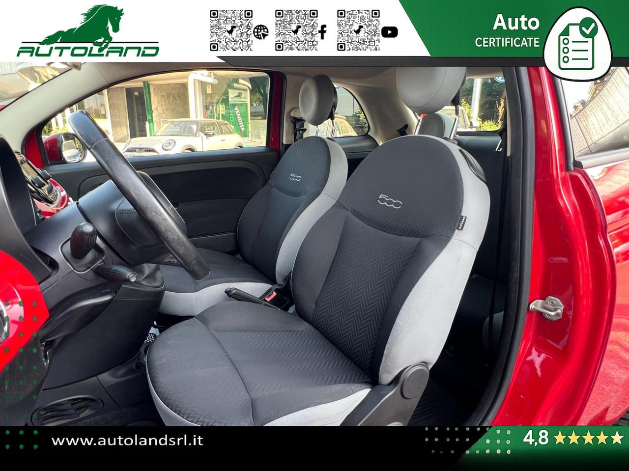 Fiat 500 1.2 69cv my19 Ok Neopatentati - Sensori di Parcheggio - Cruise Control - Uconnect 5"