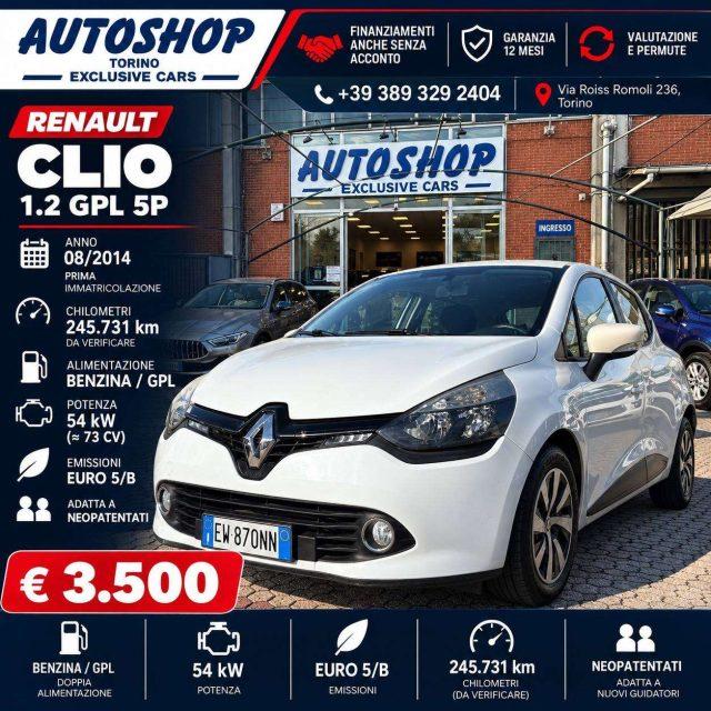 RENAULT Clio Clio IV 5p 1.2 Live Gpl 75cv gpl valido 2034