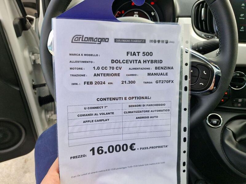 FIAT 500 My24 1.0 70 Cv Hybrid