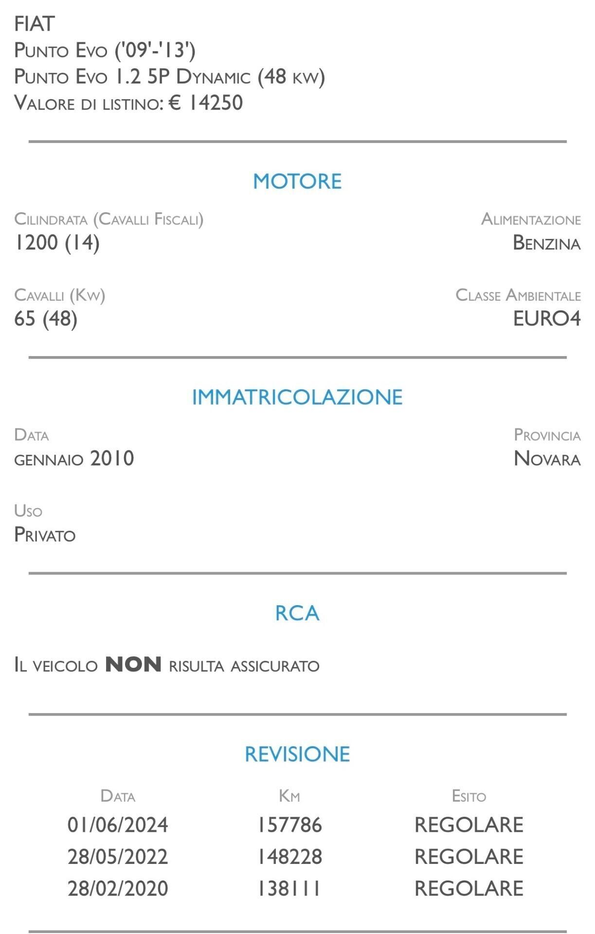 Fiat Punto Evo 1.2 5 porte Dynamic - IDEALE PER NEOPATENTATI