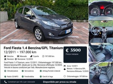 Ford Fiesta 1.4 Benzina/GPL Titanium