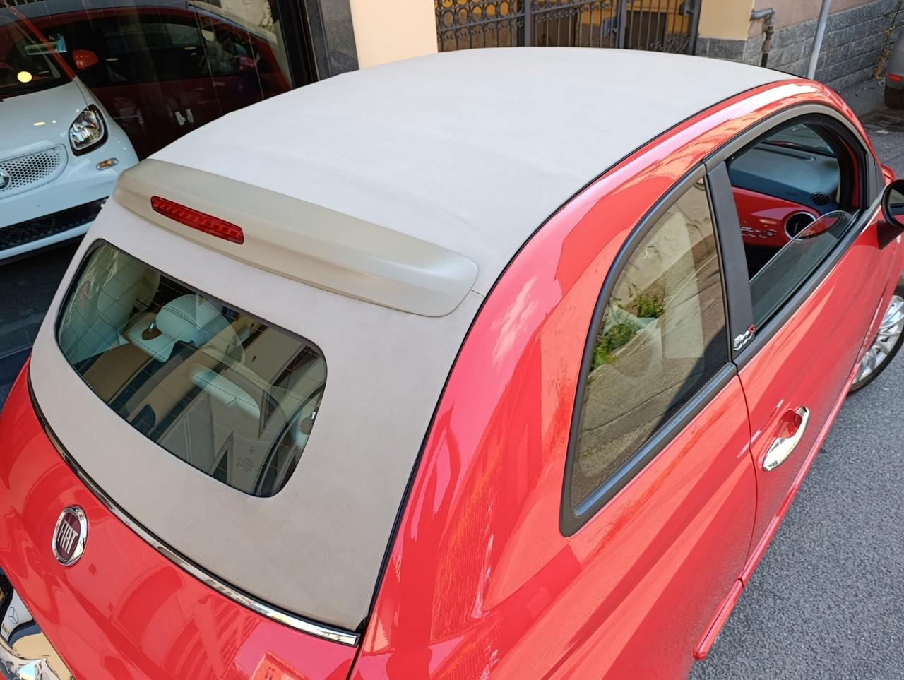 Fiat 500 C 1.0 Hybrid Lounge Rosso Corallo Pelle Full