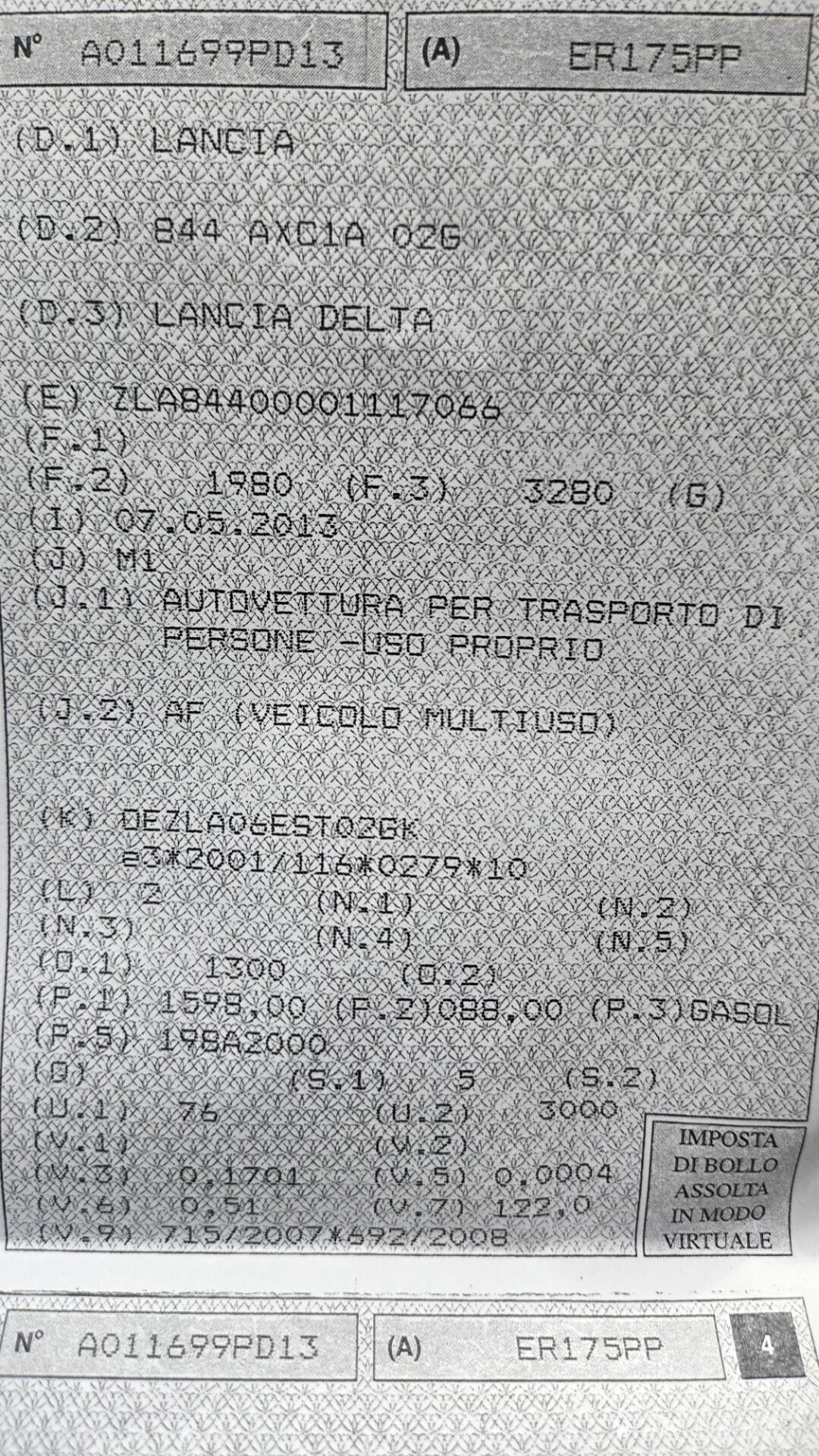 Lancia Delta 1.6 MJT DPF Gold