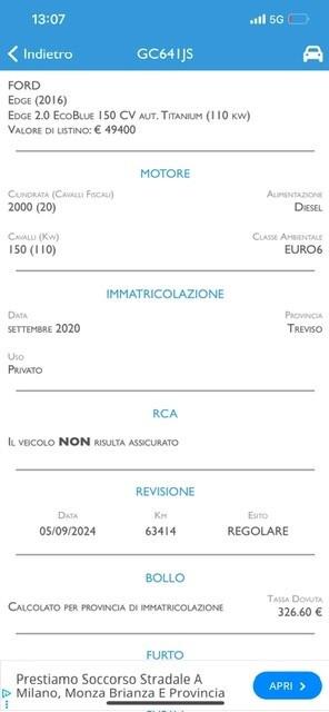 Ford Edge 2.0 EcoBlue 150 CV aut. Titanium