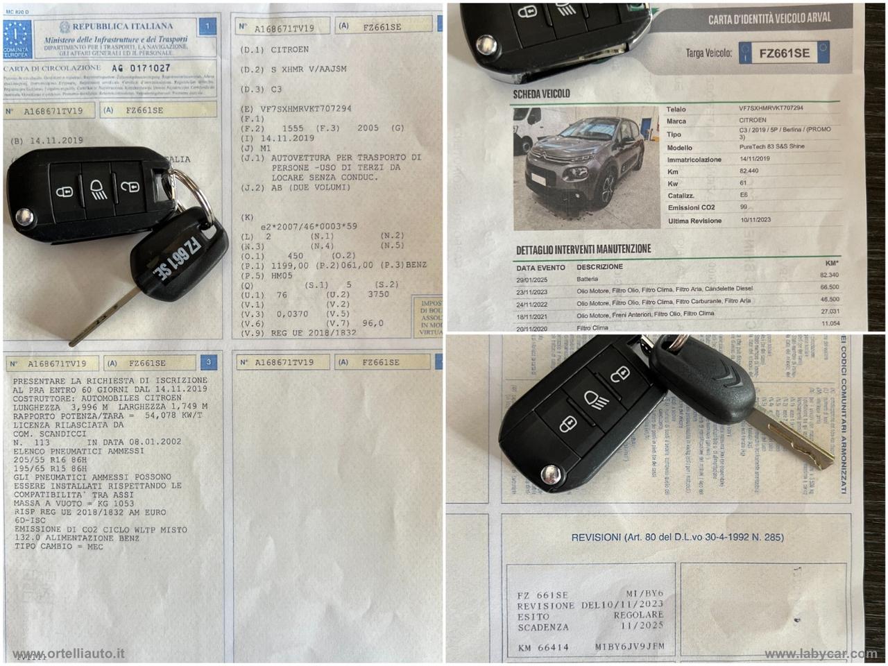 CITROEN C3 PureTech 83 S&S Shine NEOPATENTATI