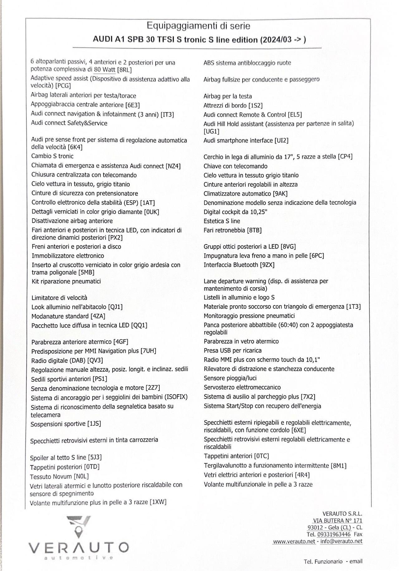 A1 Spb 30tfsi S Line Edition Offerta T-stock