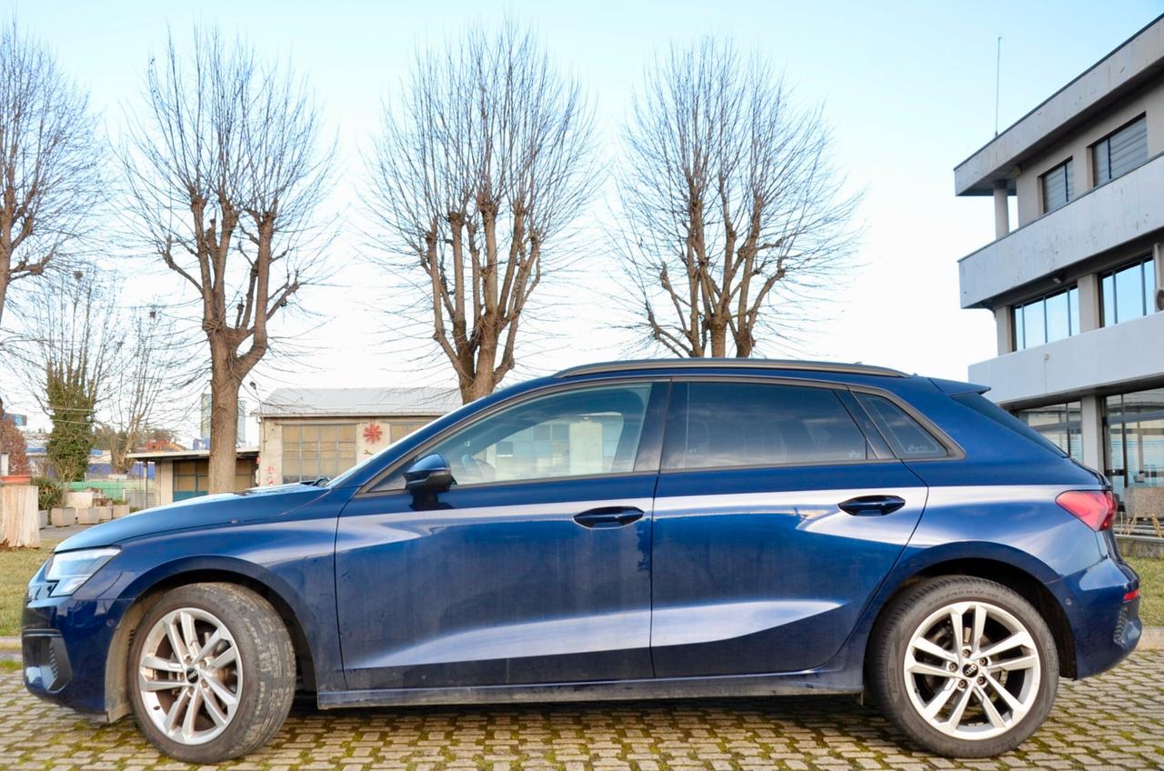 AUDI A3 SPB 30 TDI BUSINESS ADVANCED 116cv S-TRONIC, EURO 6D, PELLE, RETROCAMERA, BAULE ELETTRICO, PERMUTE