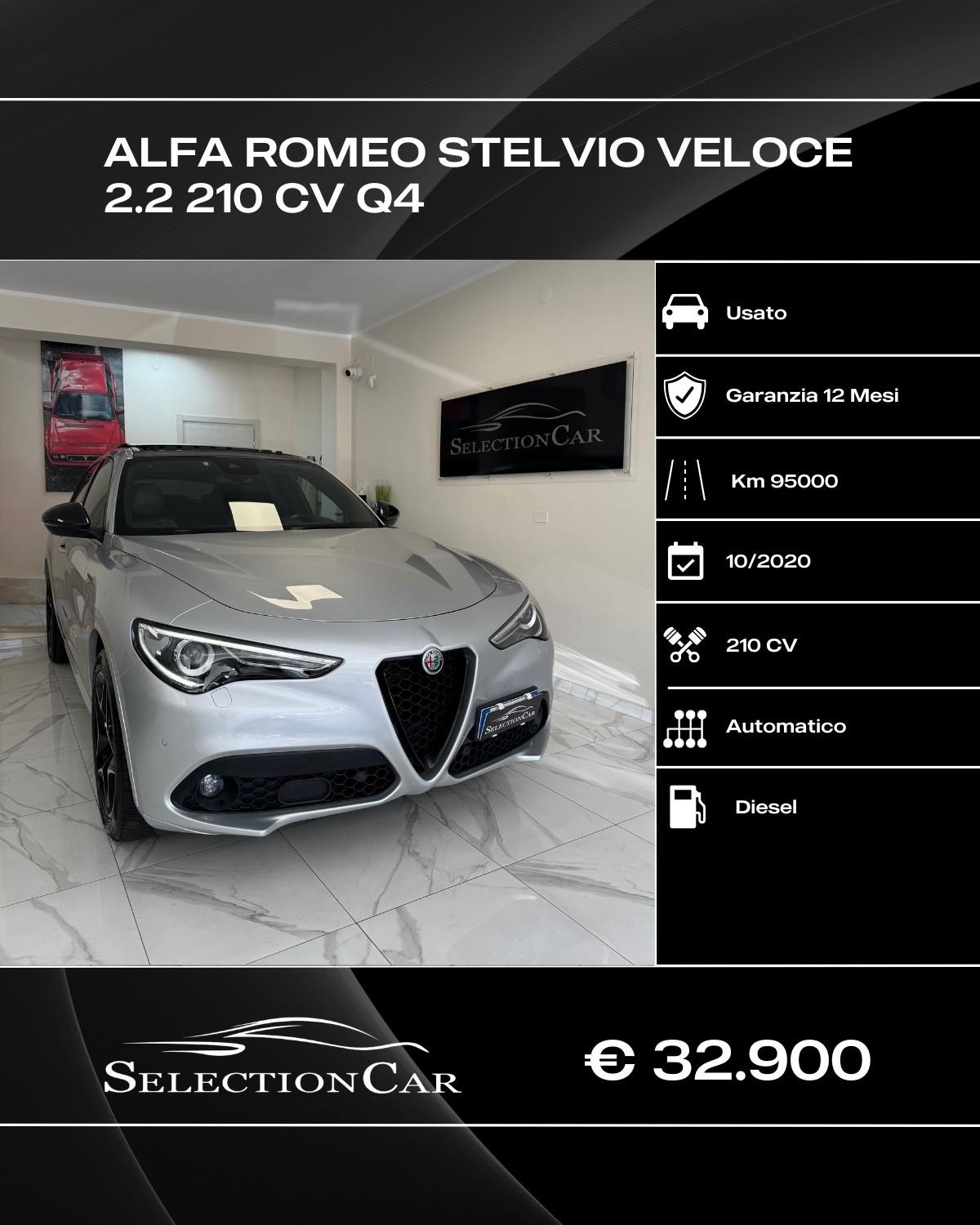 Alfa Romeo Stelvio 2.2 Turbodiesel 210 CV AT8 Q4 Veloce