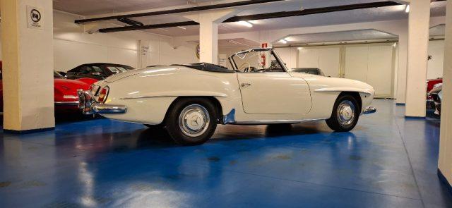 MERCEDES-BENZ 190 SL ***ASI TARGA ORO***BIANCA con PELLE BLU