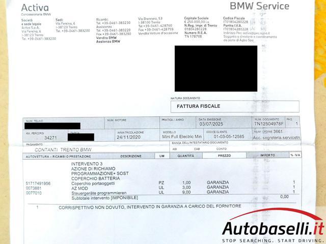 MINI Cooper SE eDrive 100% ELETTRICA 184CV AUTOMATICA