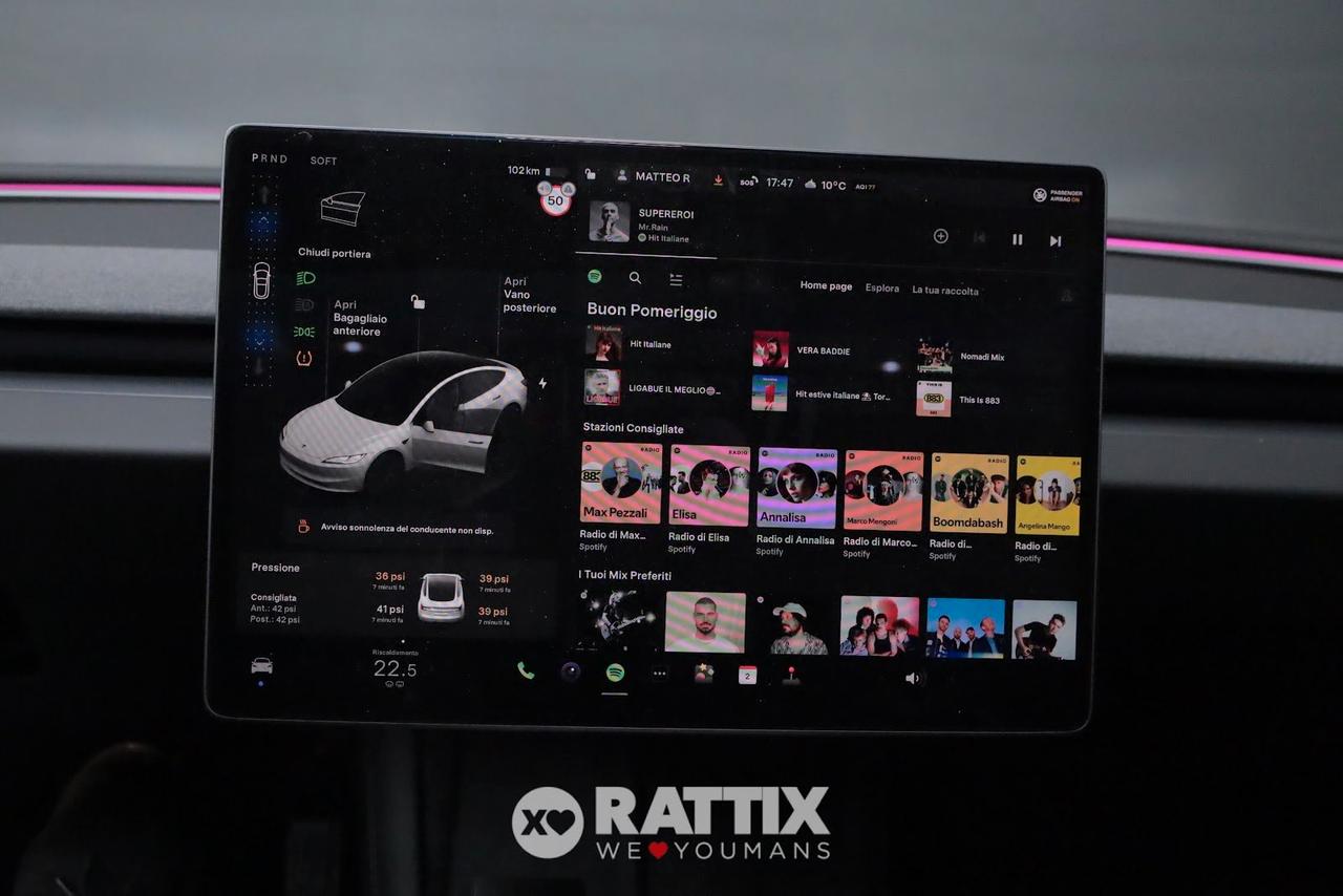 Tesla Model 3 motore elettrico Premium RWD + tetto panoramico & Wallbox