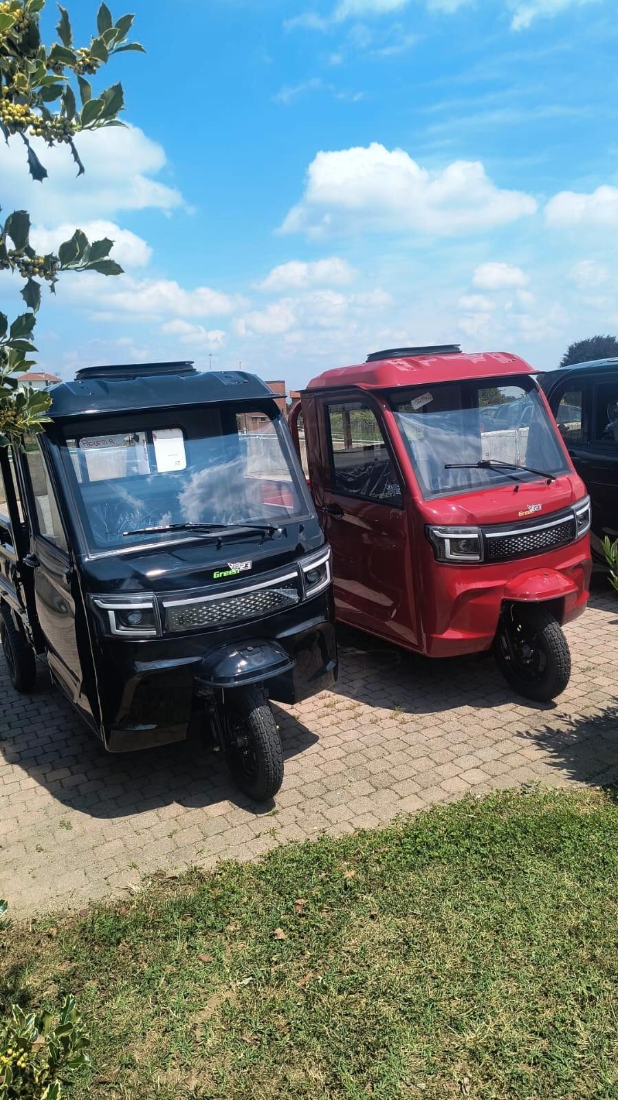 MOTOCARRO ELETTRICO CABINATO CASSONE RIBALTABILE